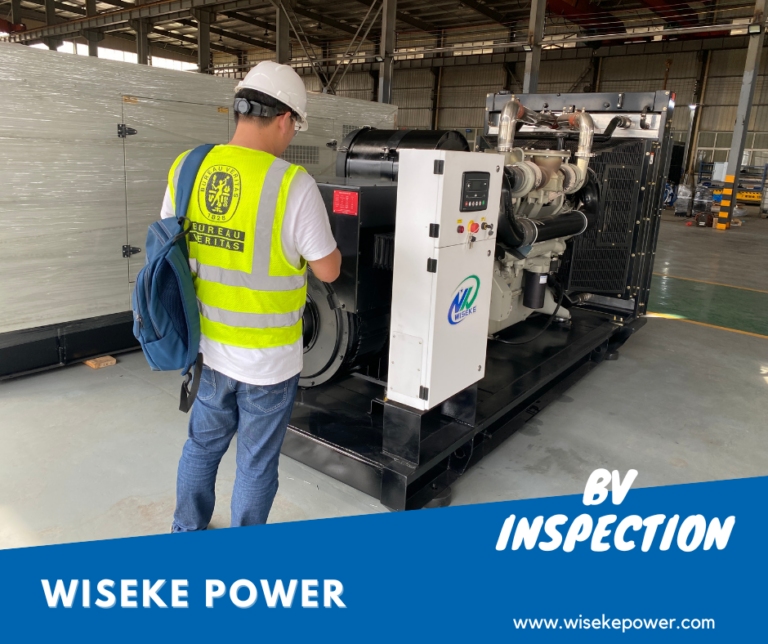 BV spot check diesel generator before delivery at Wiseke factory